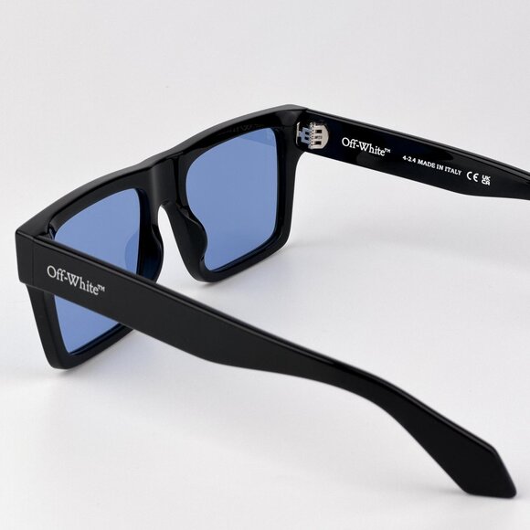 Off-White LAWTON Sunglasses – Black Square Frame Blue Lense| Model OERI109 1045 - Picture 7 of 9